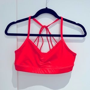 Alo Yoga Sunny Strappy Bra, Neon Pink, Medium